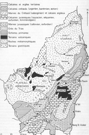 geologische kaart ardeche